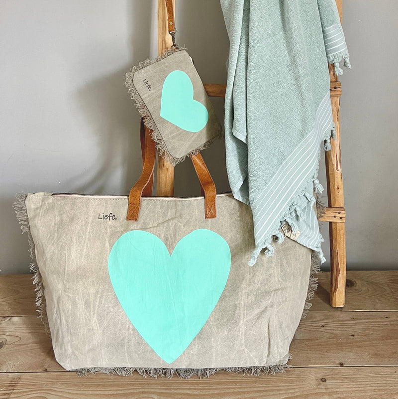 Big Bag | Herz Türkis