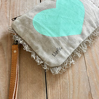 Clutch | Herz Türkis