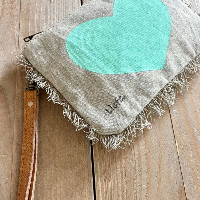 Clutch | Herz Türkis