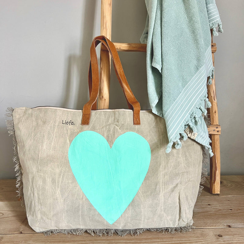 Big Bag | Herz Türkis